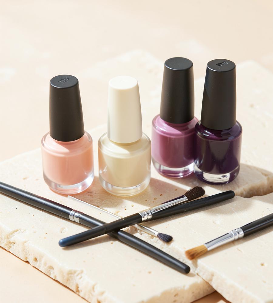 Studio polish palette and fine art brushes